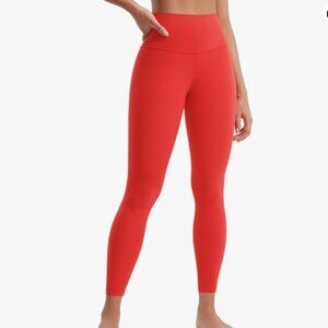 CRZ YOGA Butterluxe Yoga Leggings 25" - High Waisted Size Small - Deep Red